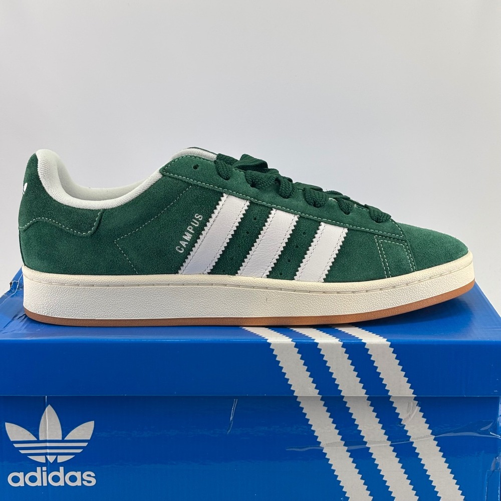 Adidas Campus 00s Mens 11.5 Dark Green White Suede Skate Sneakers H03472